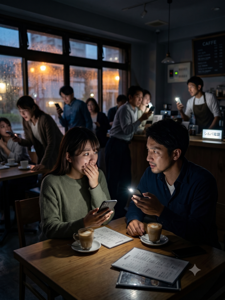 停電するカフェ