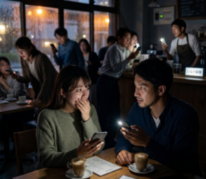 停電するカフェ